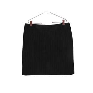 Attention Charcoal Gray Pinstriped Polyester A-line Skirt Women's Sz.14 Office